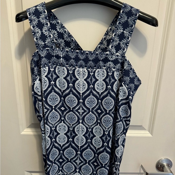 Ivanka Trump - Navy Blue and White Patterned Top - Size XS/TP - Picture 3 of 6